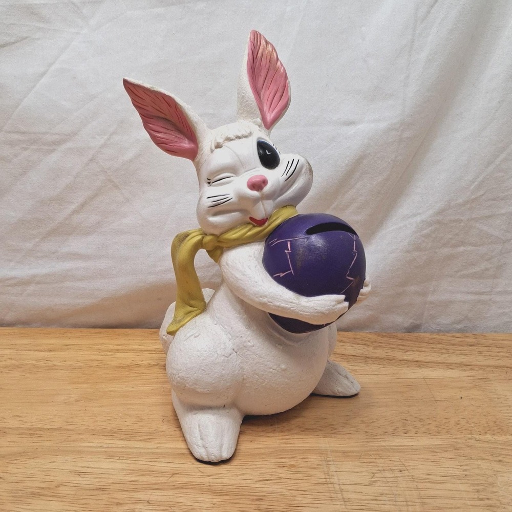 Vintage Hobbyist 1960's Winking Kitschy Easter Bunny Piggy Bank 9.25" Tall